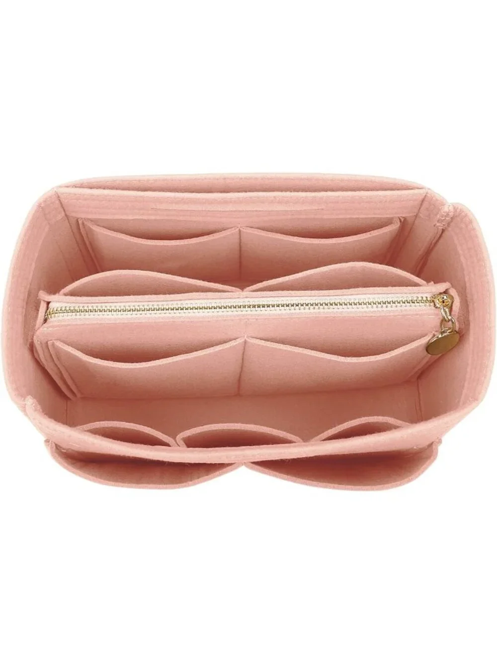 Felt Purse Organizer Insert - Tote Bag Shaper with 5 Dividers for Easy Storage